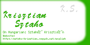 krisztian sztaho business card